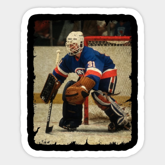 Billy Smith in New York Islanders, 1980 Vezina Trophy Sticker by Momogi Project